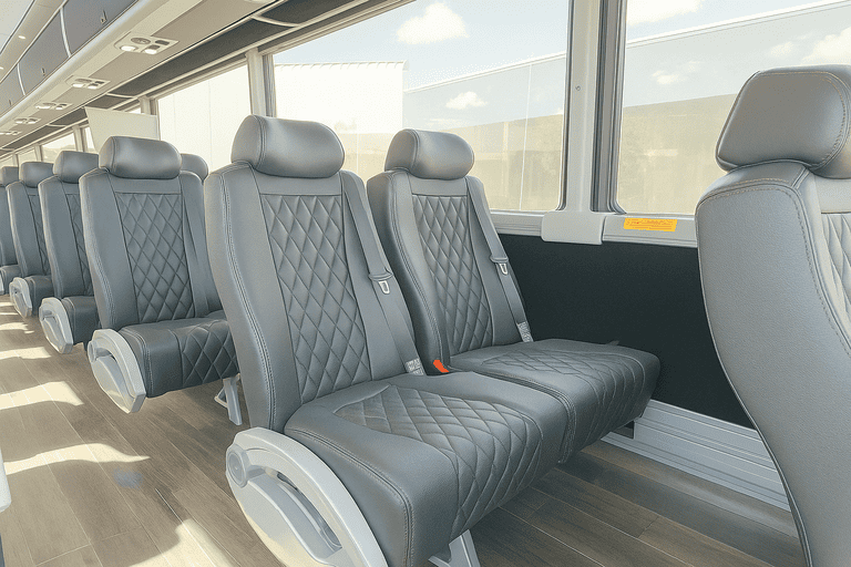 interior of Coach Bus nashua charter bus